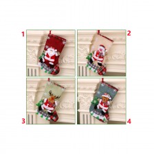 Wholesale Christmas Ornament Christmas Jute Cloth Sock